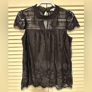 Black Lace Blouse
